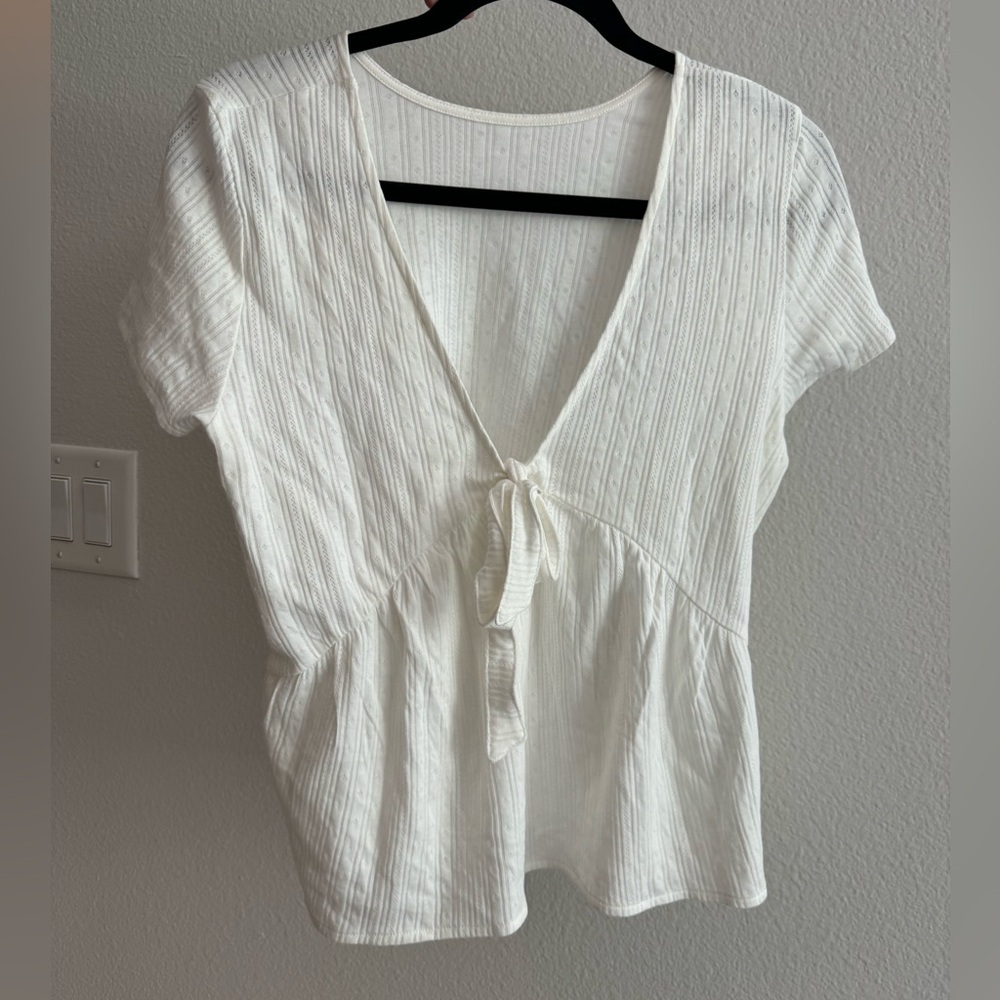 Sezane white ninon t shirt in execllent condition